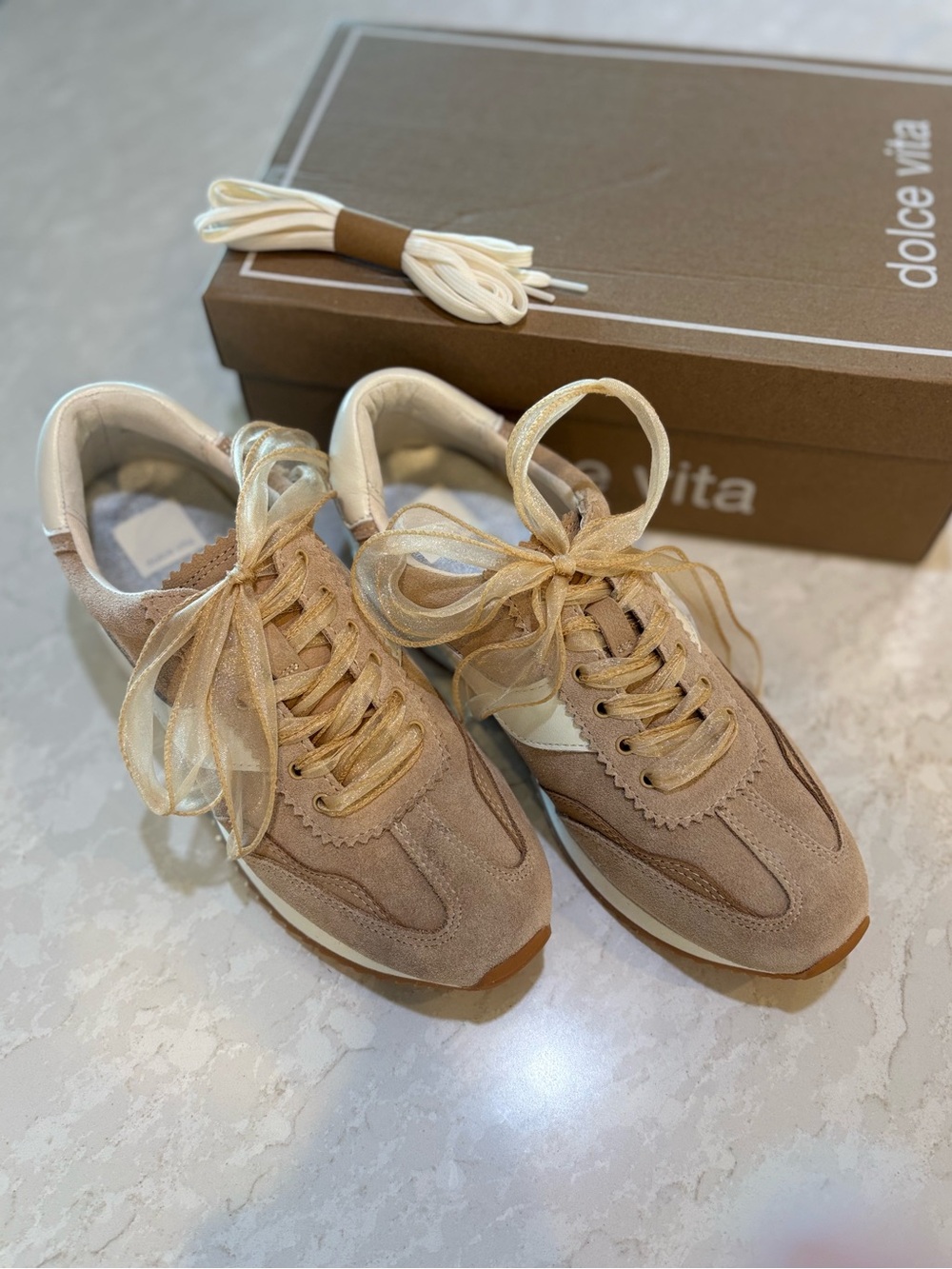Dolce Vita B.NTCD Suede Sneaker in Dark Sand Suede - Picture 7 of 9